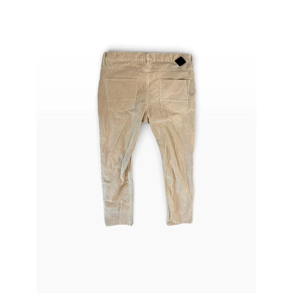Quiksilver Mens Corduroy Pants Tan Beige Straight Tapered Fit Size 36